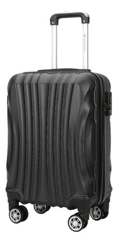 Small 20-Inch Cabin Travel Tech Suitcase with 360° Spinner Handle - Premium Travel by Happy Buy 14