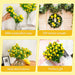 Tigeen 12 Piezas Decoración Limón Amarillo Ramas Limón Artificiales 3