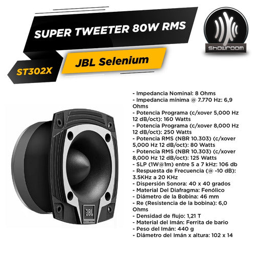 Jbl Selenium St302x Tweeter Bobina 1,13 50w 4