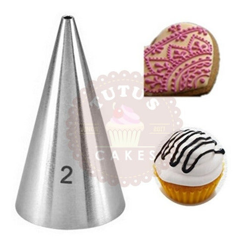 Wilton Smooth Writing Tip #2 for Pastry Decoration 0