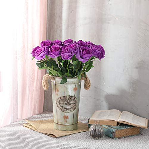 Nubry Silk Artificial Rose Flower Bouquet - Realistic Faux Roses 4