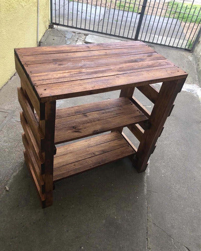 AP! Rustic Wood Breakfast Table in Oak Color 1