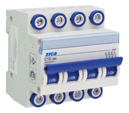 Sica Llave Térmica Tetrapolar 4x10a Termomagnética 0