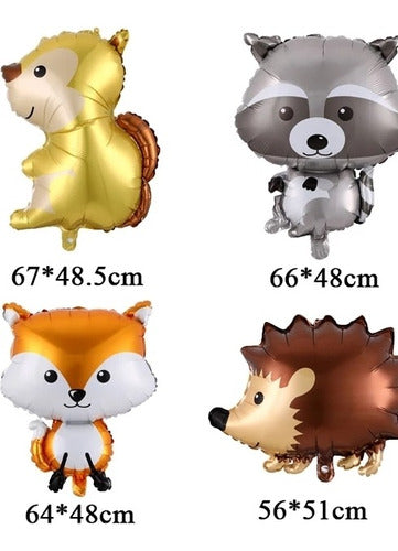 Globos Pack 145 Piezas Animales Del Bosque 3