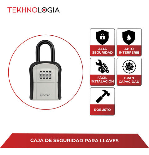 Candado Caja Cuerpo Metal Para Llaves Seguridad Wortec 1