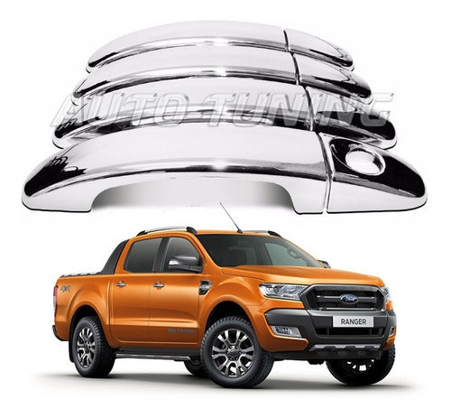 Chrome Door Handle Covers for Ford Ranger 2012-2019 - Free Shipping 0