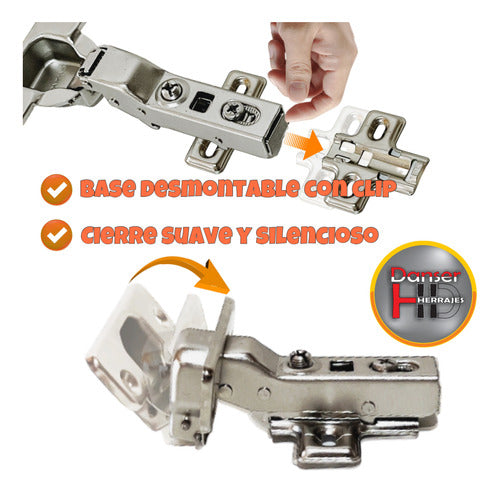 Bronzen Soft Close 35mm Spring Hinge Codo 9 Clip X 20 4