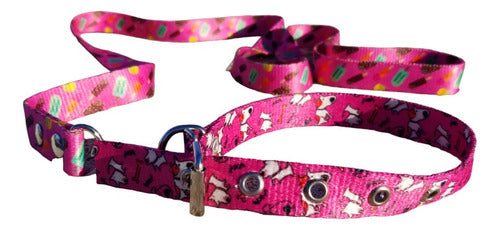 Correa + Collar Sublimados Para Perros 1,30mts 7