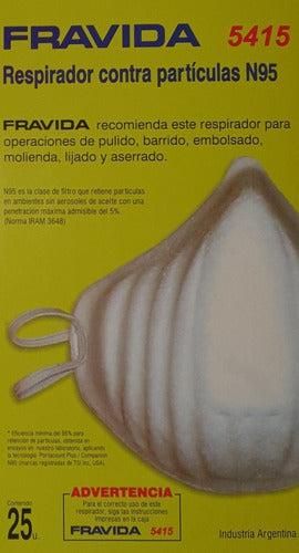 Disposable Respirator Mask Fravida 5415 Box of 25 Units 1