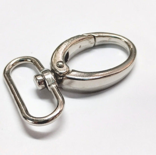 Set of 10 Oval Carabiners - Pack of 25mm - Nickel Plated 0