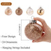 Gvanca 24 Christmas Balls Ornaments Shatterproof Gold 7cm 2