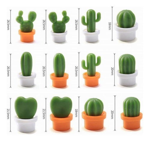 XMKAISITE 3D Small Succulent Cactus Magnets - Set of 12 1