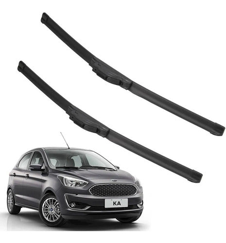 Front Windshield Wiper Blades Kit Flex Rubber Ford Ka New 2016 to 2021 0