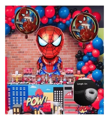 Globos Pack 144 Piezas Hombre Araña, Muñeco, Cinta Y Globos !! 1