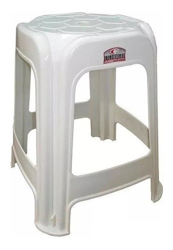 Colombraro Model Gol Square Plastic Stools (Set of 2) 1