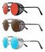 Round Retro Steampunk Folding Sunglasses A011 1