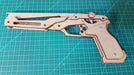 Arma De Elástico (rubber Band Gun) Em Mdf +12 Alvos+12 Elást 4