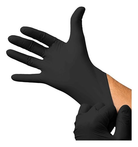 Premium Black Nitrile Gloves for Hair Stylists and Barbers x 20 0