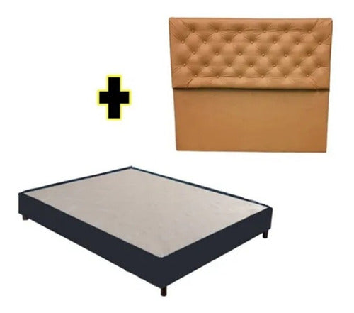 Orfilas Base Sommier Cama Box 140x190 Con Respaldo 2 Plazas Colores 1