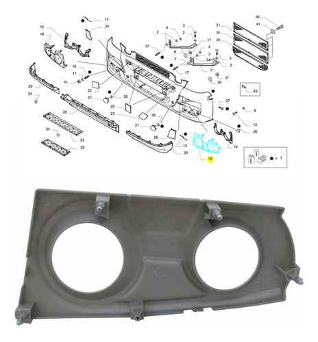 Moldura Farol Milha Esq Ext Iveco Stralis 380 2011 504135532 1