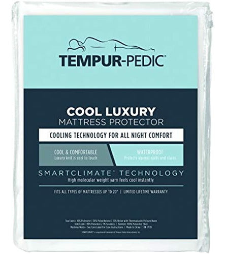 Protector De Colchón Tempur-pedic Cool Luxury, King, Blanco 4