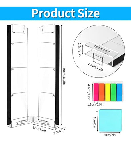 WINKIO Monitor Memo Board With Clip, 2 Supports 1