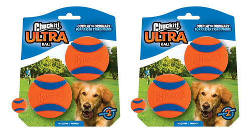 Chuckit! Ultra Ball Dog Toy, Medium (Pack of 4) 1