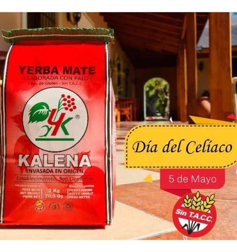 Pack of Yerba Mate Kalena Barbacua Acid-Free 2 x 2 Kg 1