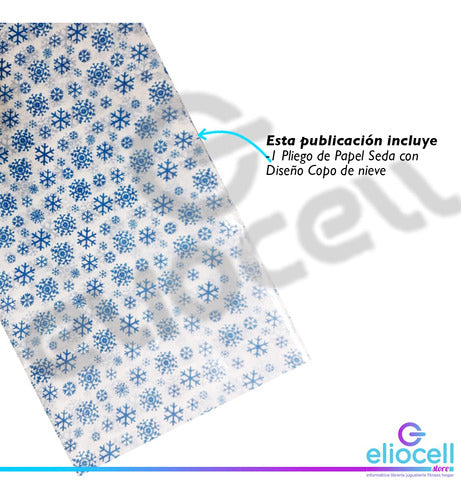 Genérica Papel Seda Barrilete Diseño Copos De Nieve 1