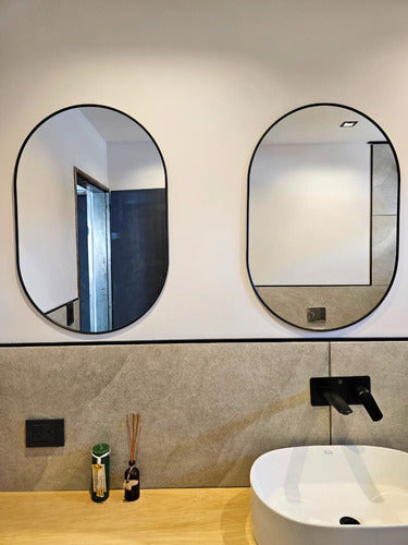 Oval Mirror 50x75cm PVC Frame 4