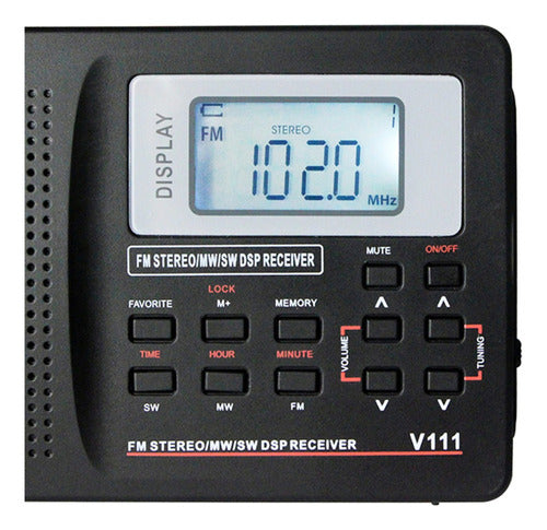 Portable V111 Rec Sd Aux AM/FM Alarm Clock 10khz Radio 1