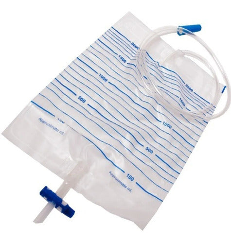 10-Pack 2-Liter Urine Collection Bag with Pull-On Valve 1