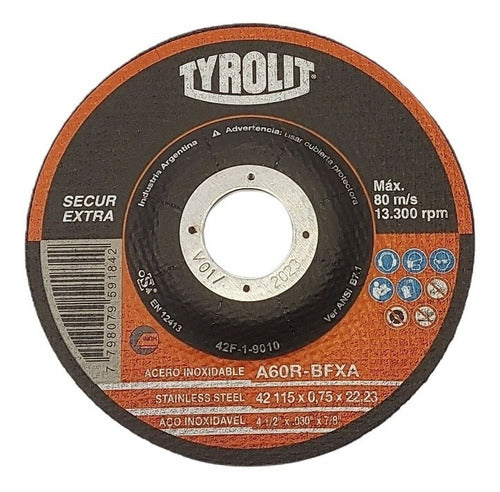 Tyrolit Metal Cutting Disc 115mm x 0.75mm x 1u Iron 0