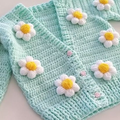 Gabriela Punto Crochet Baby Flowers Cardigan 2