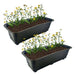 Kit 2 Jardineira Floreira Vaso Flores Plantas Jardim Preto 0