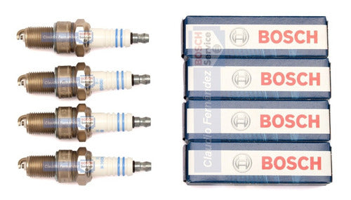 Bosch 4 Spark Plugs Original VW Gacel / Quantum 1.8 0