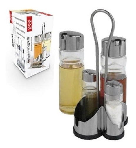 Crystal Rock Oil and Vinegar Set - 4 Piece 0