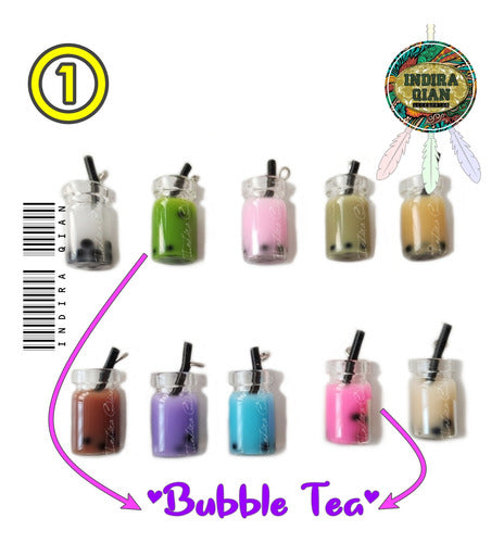 INDIRA QIAN® Bubble Tea Kawaii Frappé Milkshake Charms 1