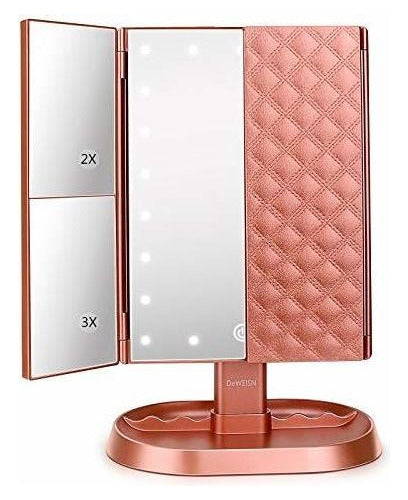 Deweisn Illuminated Triple Makeup Vanity Mirror 0