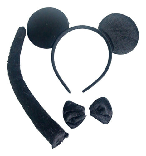 Generic Plush Headband + Bow + Tail Costume Cosplay Kit 0