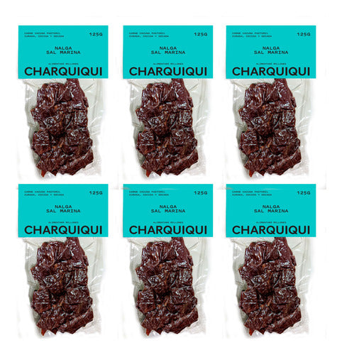 Charquiqui Pack x6 Pastura Sal Marina Nalga 125g (Jerky) 0