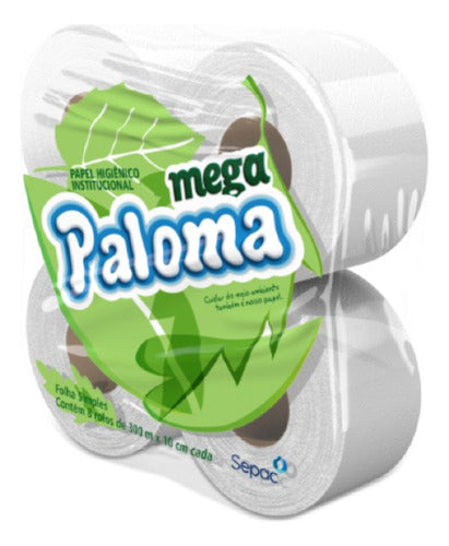 Paloma Jumbo Institutional Toilet Paper 300 Meters (Pack of 8 Rolls) 0