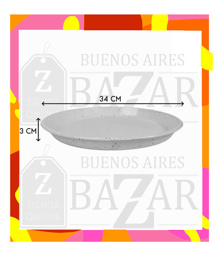 Enamelled Peltre Pizza Mold Round Oven 34 cm 1