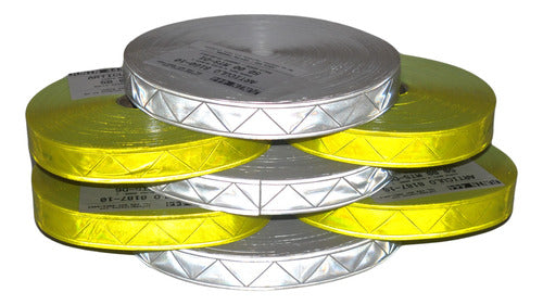 KALMATEX High Gloss Reflective Tape Yellow/White 1 Inch X 5 Meters 0