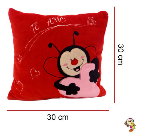 Plush Ladybug Pillow with 'I Love You' Embroidery 6