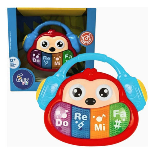 Brinquedo Teclado Musical Infantil Macaco Vermelho Fenix 1