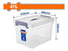 Caja Contenedor Plastico Apilable Transparente 47lt Wadfow W 1