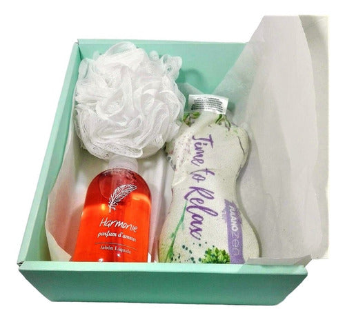 Zen Relaxation Gift Box Set with Rose Aroma - 30 Pieces - Set Kit Caja Regalo Empresarial Zen Rosas Aroma Relax N30