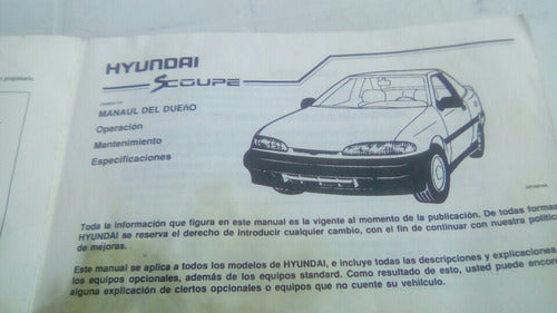 Manual Hyundai Scoupe Manual Original 3