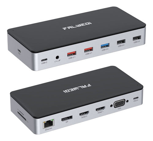 Falwedi USB-C 15-in-1 Multiport Docking Station 4K 0